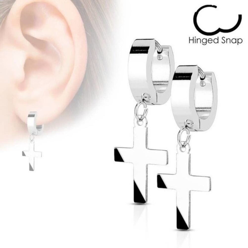 New stainless‎ cross earrings